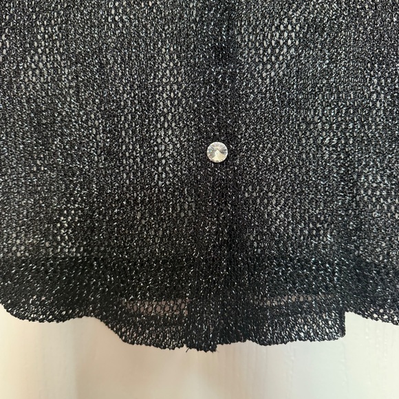 Y2K Vintage Metallic Mesh Cardigan size 8 - Picture 5 of 7